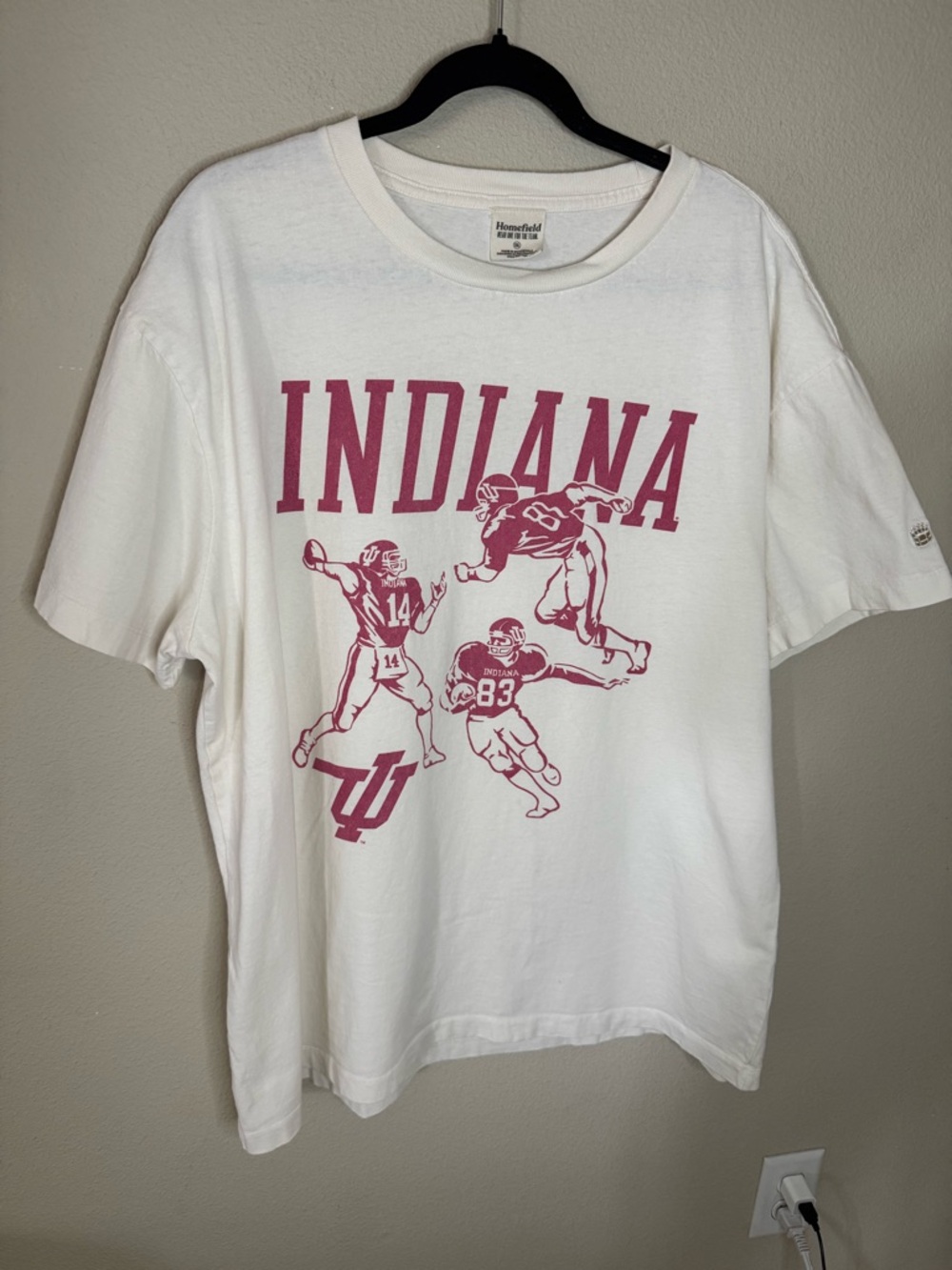 Homefield Indiana Hoosiers Graphic Tee 2XL Football Shirt